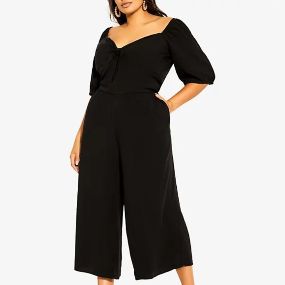 City Chic Breeze Jumpsuit Black